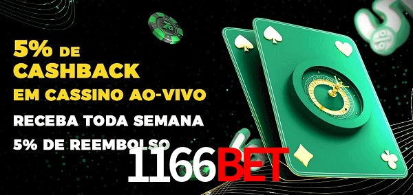 Promoções do cassino ao Vivo 1166bet
